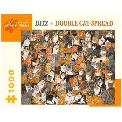 INCONNU Ditz Double CatSpread 1000Piece Jigsaw Puzzle 