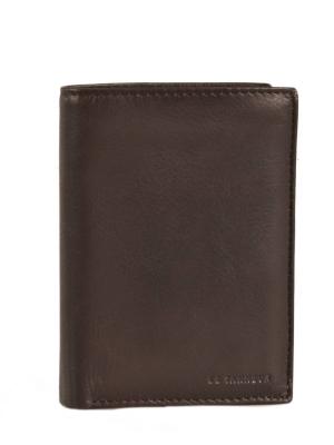 LE TANNEUR Portefeuille en Cuir Zipp&eacute; Gary 2 Volets Marron pour homme