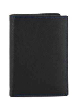 LE TANNEUR  Portefeuille en cuir Charles - Noir Bleu  - Bleu/Noir