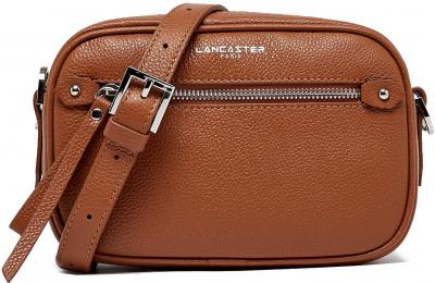 LANCASTER Sac cam&eacute;ra Firenze en cuir grain&eacute; Beige 