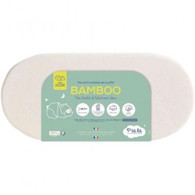 P TIT LIT Matelas de couffin sans traitement d&eacute;houssable et r&eacute;versible 32x72cm