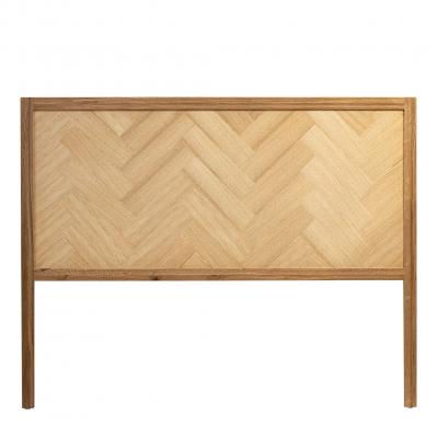TERRE DE NUIT T&ecirc;te de lit marqueterie 140 cm en bois massif naturel - 