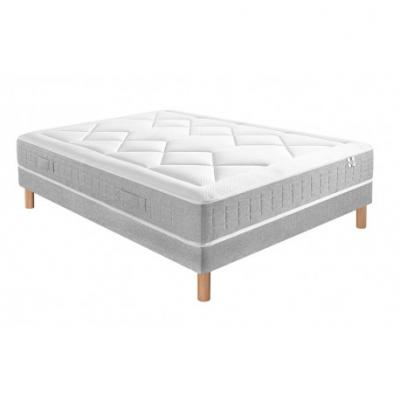 DOUCES NUITS Ensemble Mary Mousse HR 55kg/m3 + Sommier Base Ferme 80x190