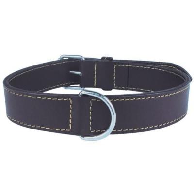 ZOLUX  Collier Cuir Double  Marron 35cm (22,5 &agrave; 28 cm)