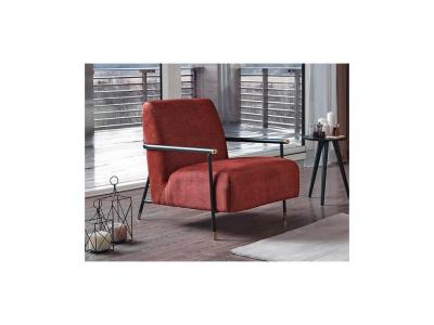 PASCAL MORABITO  Fauteuil en velours rouge MONESI de 