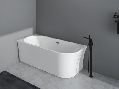 Baignoire d'angle - 201 L - 150 x 75 x 59 cm - Blanche - Acrylique - angle gauche - PONTICOLA