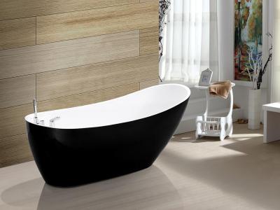 Baignoire &icirc;lot NATALIA avec robinetterie - 282L - 170*75*73cm - Noire