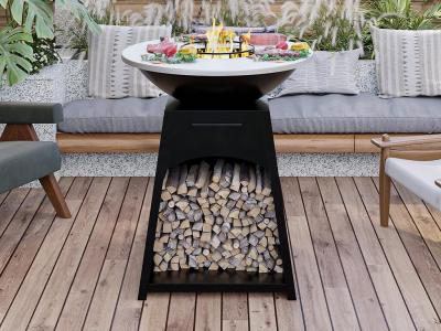 VENTE UNIQUE Barbecue Plancha Brasero CORVERA en Noir - L81 x l81 x H96 cm