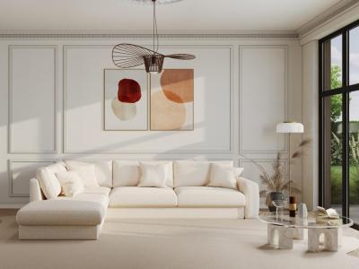 VENTE UNIQUE.COM Vente-unique Canap&eacute; d'angle Gauche en Tissu Beige Julina