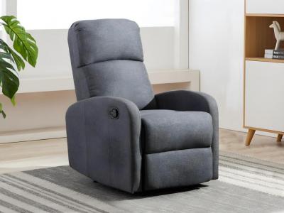 VENTE UNIQUE Vente-unique Fauteuil relax en tissu ISAO - Anthracite