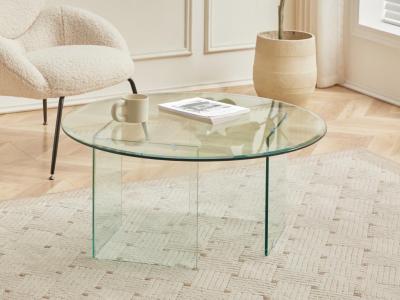 Vente-unique - Table Basse en Verre tremp&eacute; - Adamo