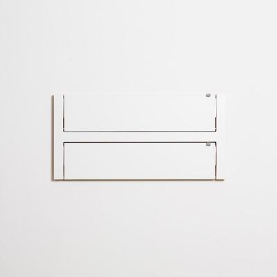 Ambivalenz - &Eacute;tag&egrave;re Fl&auml;pps, 2 &eacute;tag&egrave;res, 80 x 40 cm, blanc