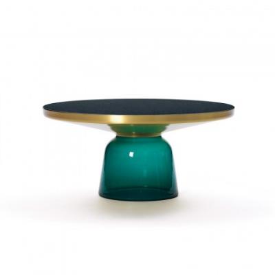 ClassiCon - Bell Table basse, laiton / vert &eacute;meraude