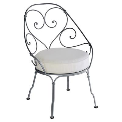 FERMOB  Fauteuil 1900 Cabriolet - 47 anthracite - blanc gris&eacute;