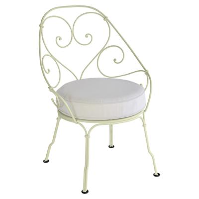 FERMOB  Fauteuil 1900 Cabriolet - 65 vert tilleul - blanc gris&eacute;