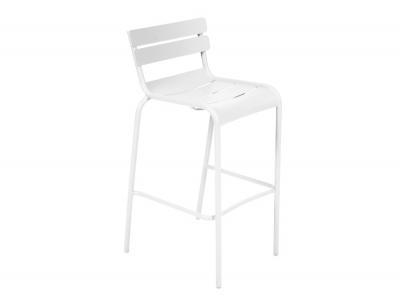 Fermob Tabouret de bar LUXEMBOURG avec dossier - 01 blanc coton