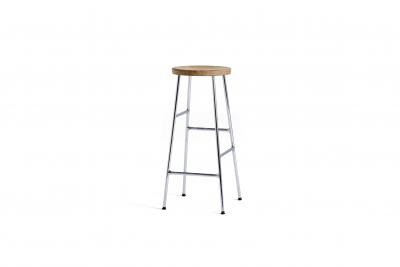 HAY Tabouret de bar Cornet - ch&ecirc;ne huil&eacute; - chrome - haut