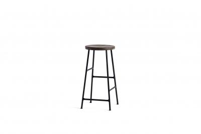 HAY - Tabouret de bar Cornet High H&nbsp;75&nbsp;cm, ch&ecirc;ne fum&eacute; / noir