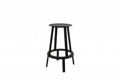 HAY Tabouret de bar Revolver Stool - noir - Hauteur 65 cm