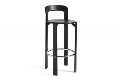 HAY Tabouret de bar Rey - noir intense - 75 cm