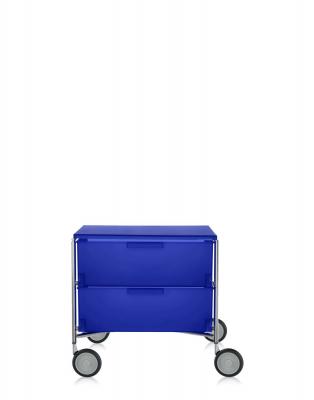 Kartell Caisson Mobil 2 - bleu cobalt - avec roulettes