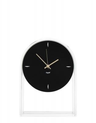 Kartell - Horloge de table Air du Temps, transparent / noir