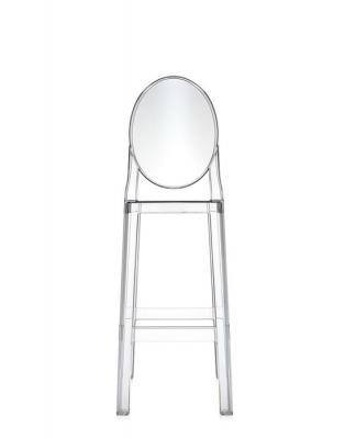 Kartell One More Tabouret, Lot de 2, Cristal, H. 65 cm