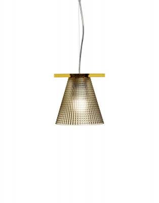 KARTELL  Light-Air, Lampe de Suspension Version Cisel&eacute;e, Ambre