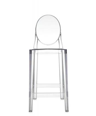Kartell One More Tabouret, 2 Pi&egrave;ces, Cristal, Hauteur d'assise 75 cm