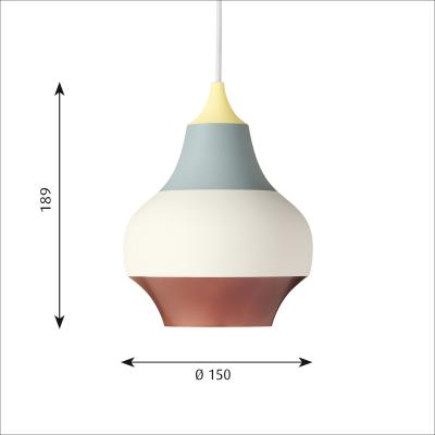 LOUIS POULSEN  - luminaire cirque suspendu, &oslash; 150 mm, jaune