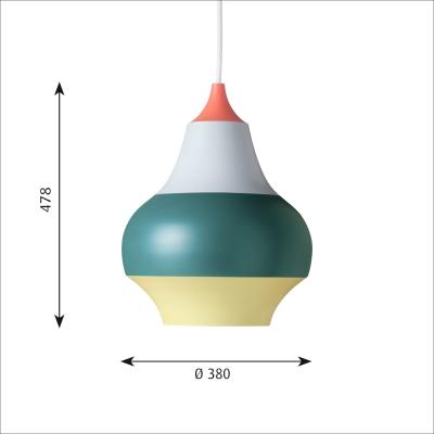 LOUIS POULSEN  Cirque suspension, rouge, 38&nbsp;cm