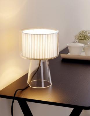 MARSET Lampe de bureau en verre souffl&eacute; blanc 41cm Mercer M - 