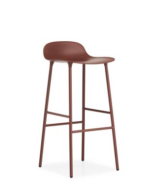 Tabouret de bar en acier et pp rouge 75 cm Form - Normann Copenhagen