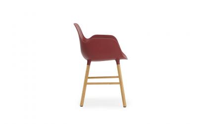 NORMANN COPENHAGEN Fauteuil Form avec structure en bois Rouge 
