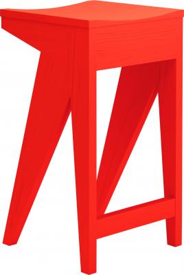 Objekte unserer Tage Tabouret de bar Schulz - rouge lumineux - 65 cm