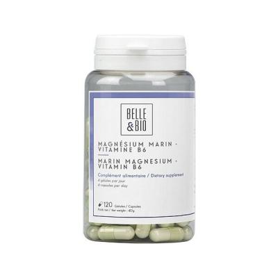 BELLE & BIO Magn&eacute;sium Marin Et Vitamine B6 120 G&eacute;lules - Stress Et Fatigue