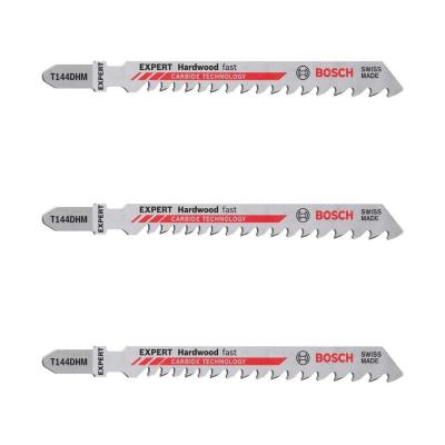 BOSCH  Expert T144dhm Hard Wood Fast Jig Saw Blade 3 Units Argent&eacute;