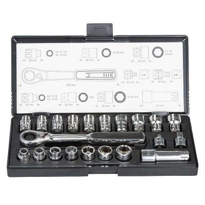 MAKITA  B-65604 - Jeu de 21 douilles + cliquet r&eacute;versible