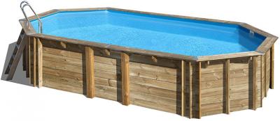 GRE Sunbay Piscine bois Orange 7,55 x 4,56 x h1,46m