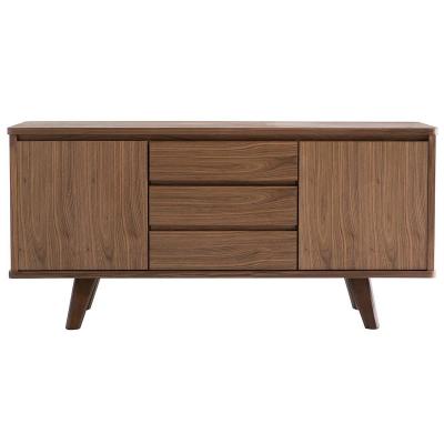 Miliboo Buffet vintage bois noyer 2 portes 3 tiroirs L160 cm FIFTIES
