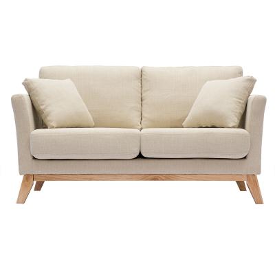 MILIBOO  - Canap&eacute; scandinave 2 places d&eacute;houssable beige OSLO