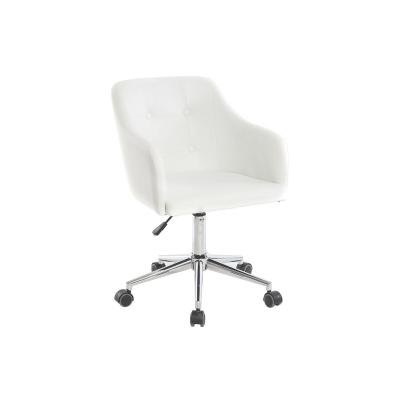 Fauteuil de bureau design tissu BALTIK - Blanc - Blanc