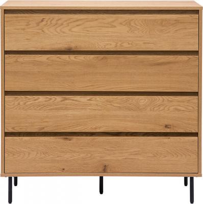 Miliboo - Commode finition bois clair ch&ecirc;ne 4 tiroirs L100 cm ARAGON