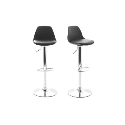 Miliboo Lot de 2 tabourets de bar design noirs STEEVY