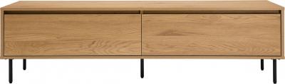 MILIBOO  Meuble TV finition bois clair ch&ecirc;ne 2 tiroirs L160 cm ARAGON