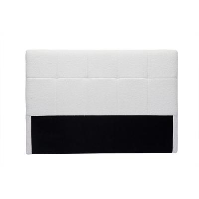 MILIBOO T&ecirc;te de lit en tissu effet laine boucl&eacute;e blanc L160 cm clovis - Blanc