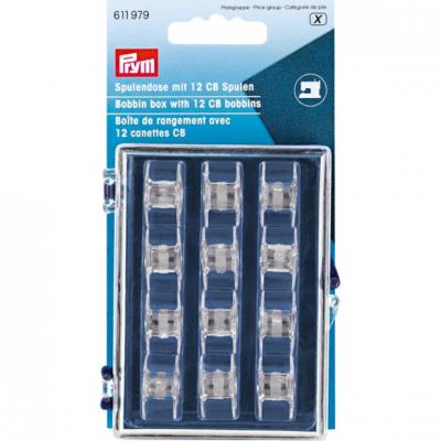 PRYM  CB Bobbins and Storage Box, 14 x 7.5 x 3 cm