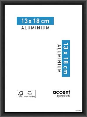 NIELSEN Cadre Photo  Design 53226 Accent Noir 13x18 Cm En Aluminium