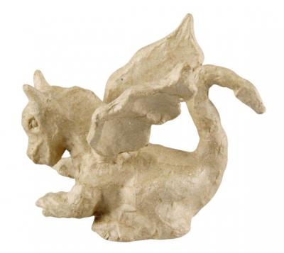  Dragon en papier m&acirc;ch&eacute; - 10 cm - D&eacute;copatch - couleur variant