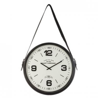 Horloge ceinture en m&eacute;tal&nbsp;- &Oslash; 38 cm - Noir